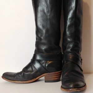 FRYE" Tall Riding Boot with Brass Hardware S7M *